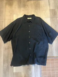 Tommy Bahama シルクシャツ 総柄 黒 開襟 - メルカリ