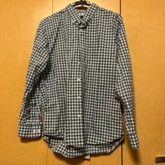 UNIQLO BDシャツ⑨ブルー系チェック　L