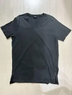 美品✨DIESEL Vネック Tシャツ ブラック 背面プリント S ゆったり
