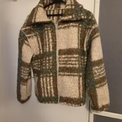 ワークマン　フリースジャケット M チェック柄