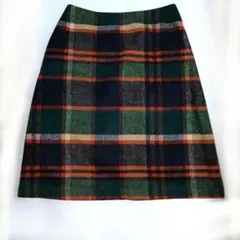 極美品　タータンチェック台形ミニスカート　Wcloset　フリーサイズ