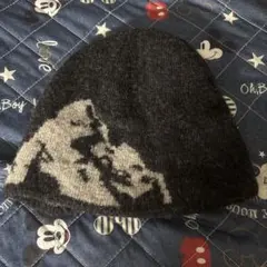 montbell ニット帽 ダークグレー グラフィック