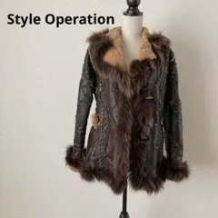 【訳あり】Style Operation 羊革コート FOXファー