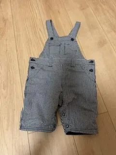 COMME CA ISM チェック柄オーバーオール 90