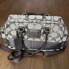 COACH ロゴプリント ボストンバッグ