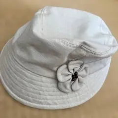 花モチーフ付きバケットハット 57.5cm