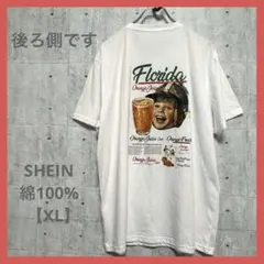 SHEIN 綿100% 【XL】 Florida プリント Tシャツ ホワイトのサムネイル