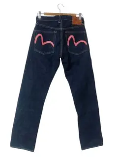 EVISU エヴィス 大黒 ビッグカモメ ピンク No.2 2001 W36 EVISU エヴィス 2001 No2 大黒 ビッグカモメ ペイント デニム パンツ