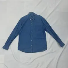 zozo デニム長袖シャツ 青