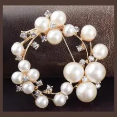 ブローチ 学芸会 七五三 入学式 卒業式 参観日　高見え パール　高級感　上品