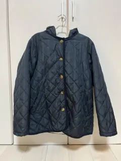 SM2 タータンチェックキルティングコート　フード付き