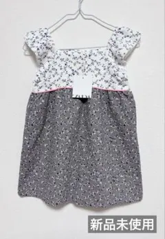 【新品未使用】ZARA 花柄 半袖ワンピース 98cm(⁠2〜3歳)のサムネイル