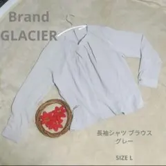 GLACIER グレー 長袖シャツ ブラウス SIZE L