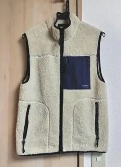 OLD NAVY メンズ　ボアベスト XXS クリーム
