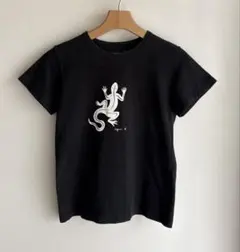 agnès b. ブラック プリント Tシャツ