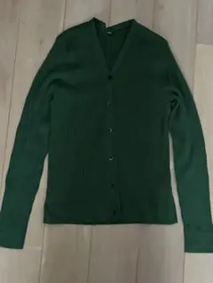 UNIQLO XL グリーン Vネック カーディガン