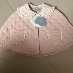 futafuta ベビーポンチョ ピンク 70-80cm