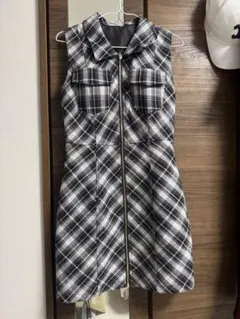 DAZZY STORE チェック柄 ノースリーブドレス