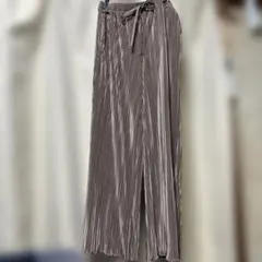 GU ブラウン プリーツパンツ Lサイズ