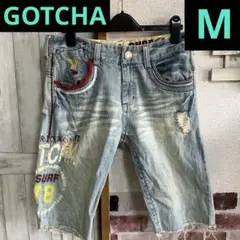 GOTCHA デニムパンツ　ハーフデニム　ダメージパンツ　Mのサムネイル