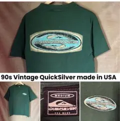 【90s quicksilver／送料込・即購入可】クイックシルバーロゴTee