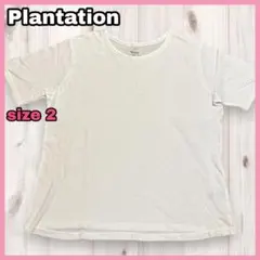 C*r様 プランテーション Plantation 半袖 シャツ ホワイト 無地のサムネイル