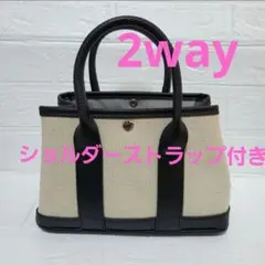 ショルダーバッグ‼️❤️ポーチ&ショルダー2way キャンバス 革 斜めがけ可