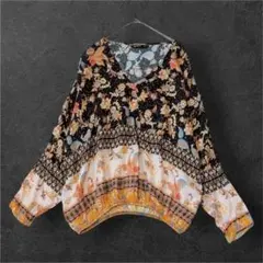 デシグアル ドルマンスリーブ ブラウス 花柄 ボタニカル M 総柄 ゆったりのサムネイル