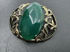M6124 天然石　ブローチ　ヴィンテージ アクセサリー