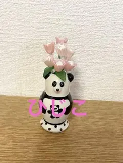 パンダ型花瓶 陶器製 フラワーベース - メルカリ