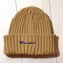 【秋冬】Champion ニット帽 キャメル 男女兼用