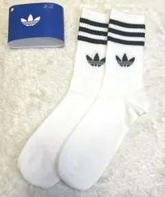 【新品】adidas スリーストライプス クルーソックス 22cm-24cm