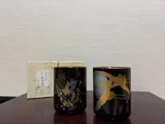 輪島塗り湯呑み 2客セット 鶴・草花文様 漆工芸品 - メルカリ