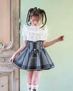リズリサ　レースアップコルセットライクスカパン