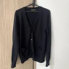 CAMPURE 黒 Vネックカーディガン