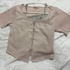 ems excite トップス リボン ピンク
