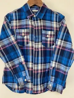 GU チェックシャツ キッズ 140