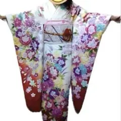 成人式 花柄白振袖