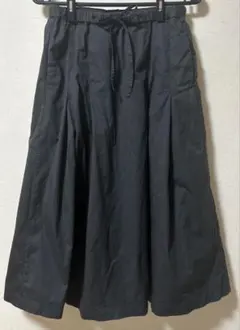 無印良品　黒 フレアロングスカート M