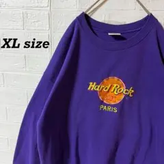 ハードロックカフェ パリ 90s総刺繍ロゴスウェット