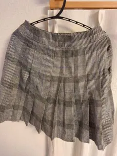 チェック柄プリーツミニスカートサイズJXS145～155