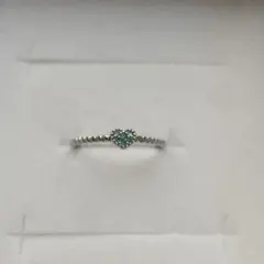 パライバトルマリン0.06ct フェイントピンクダイヤ0.03ctプラチナ900