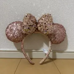 ミニーマウス風スパンコールカチューシャ
