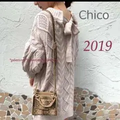 新品　Chico ニットワンピース　ピンクニット