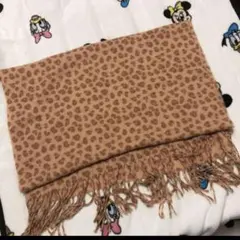 ヒョウ柄　ピンク　アニマル柄　大判　ストール　マフラー　ビックサイズ