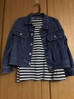 GU デニムジャケット ストライプインナー付き