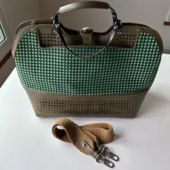 チェック柄トートバッグ