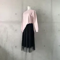 新品タグ付きスカラップチュールスカートセットアップFREE