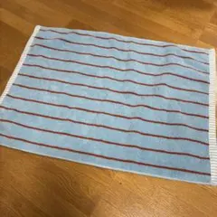 ボーダー柄 バスマット 綿100% 45×65cmのサムネイル
