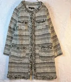 green label relaxing ツイード ノーカラー ジャケット 38